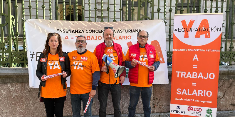 FEUSO reivindica la equiparación salarial ante Pilar Alegría, Ministra de Educación.